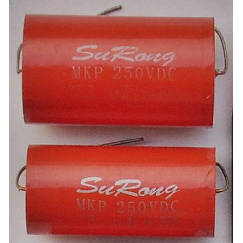 6.8uF 250VDC SuRong capacitor, each